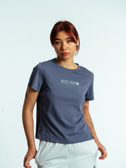 Женская футболка для бега Peak FW6252052 grey purple