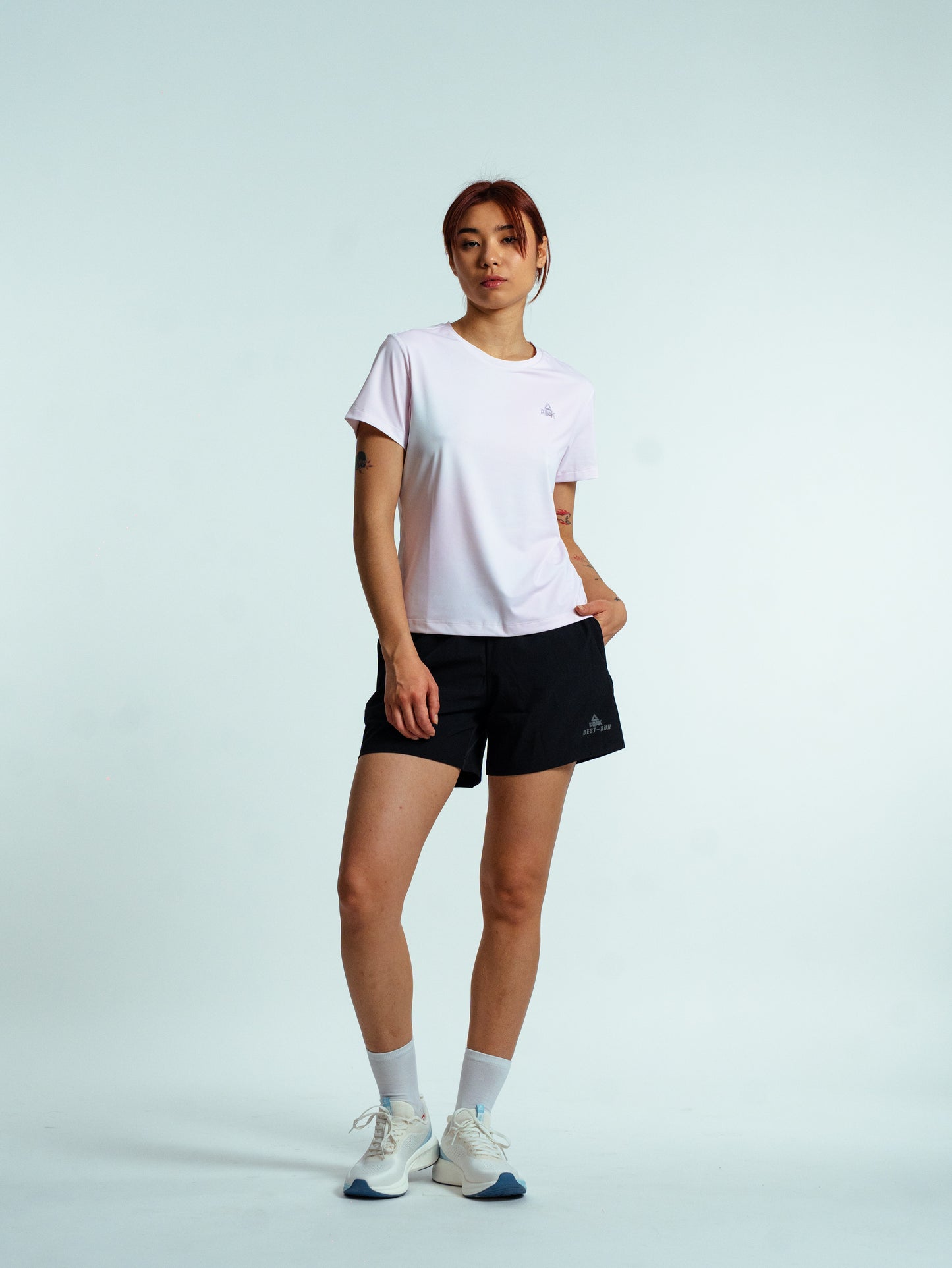 Кроссовки женские для бега Peak EXT52218H white/pink/blue