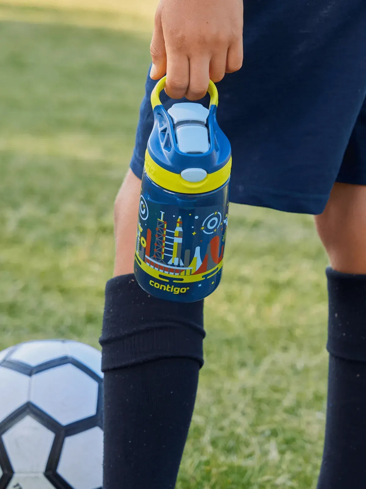 Бутылка для воды детская Contigo Gizmo Flip 420 ml Nautical Space 2116114