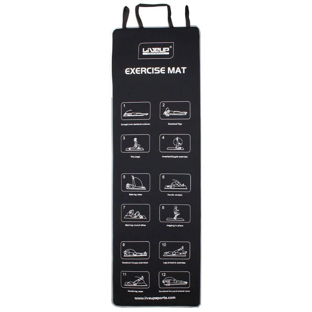 Covoraș de yoga LiveUp EXERCISE MAT LS3258/BK